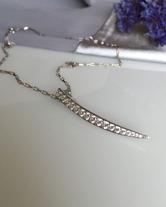 Sif Jacobs срібна цепочка з кулоном, цирконій