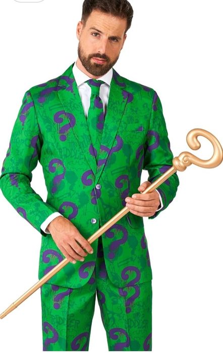 XL.Męski kostium Offstream DC Comics Riddler™ – Halloween
