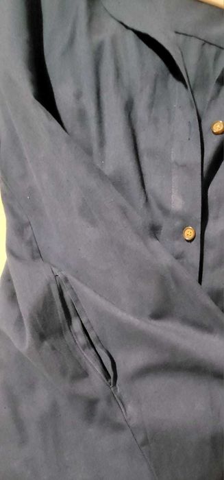 vestido camiseiro azul