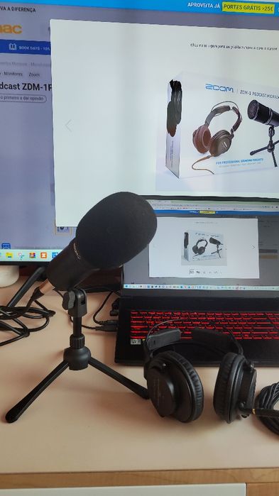 ZOOM ZDM-1 Podcast Mic Pack – Completo | Novo / Impecável