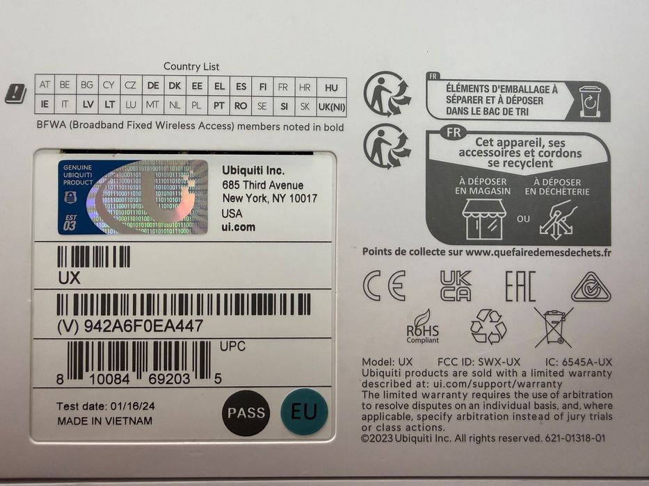 Ubiquiti Unifi Express WiFi Gateway