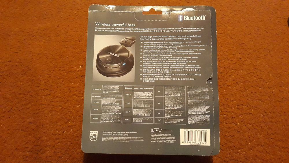 Headphones Bluetooth Philips SHB3060 - novos -  portes incluídos