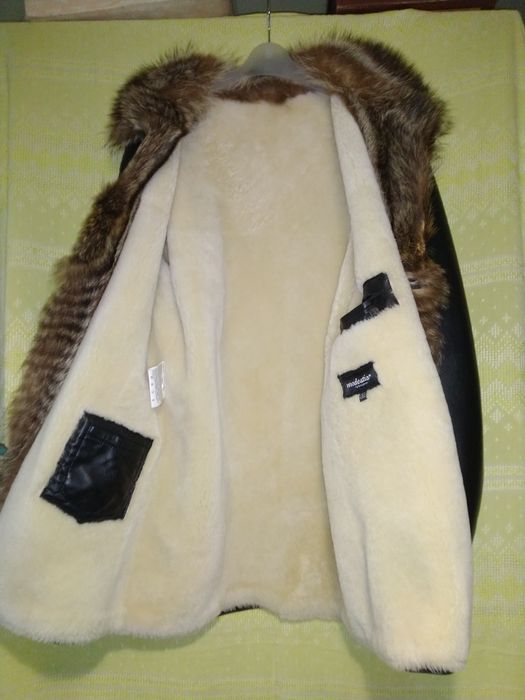 Дублёнка мужская с воротником