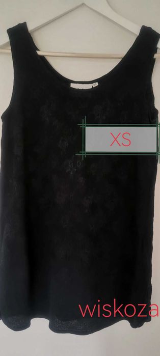 Czarna koszulka na ramiączkach wiskoza