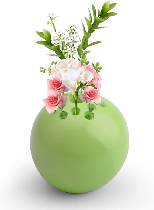 Wazon z żywicy miniaturowy 6cm dekoracja zielony