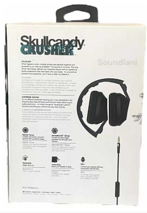 Auscultadores SKULLCANDY Crusher Mod. S7SHGW-473 Edição especia F1