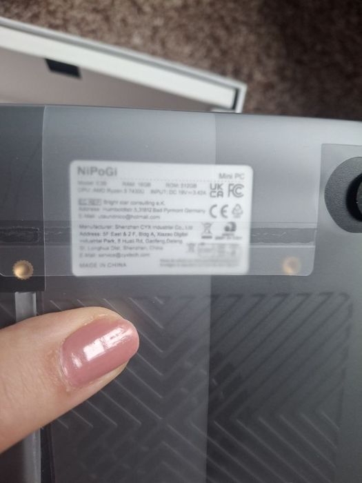 Міні-ПК NiPoGi E3B AMD Ryzen 5 7430U (до 4,3 ГГц) 16 ГБ DDR4 512 ГБ