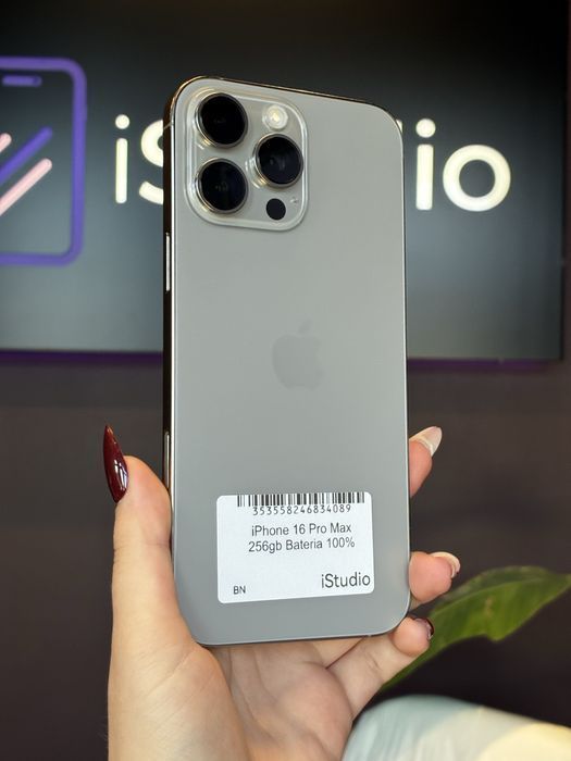 iPhone 16 Pro Max 256GB Tytan Naturalny | Bateria 100% | Rozliczymy Twój iPhone | Gwarancja 12 mies.