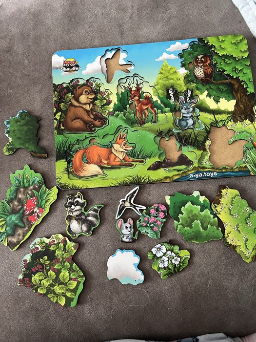 Гра рибалка та пазли вкладишіж