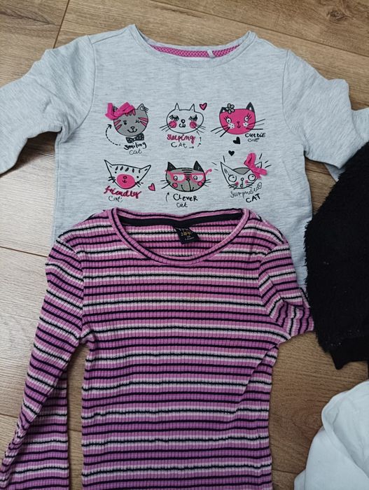 Zestaw 4 bluzki długi rękaw dla dziewczynki 116 122