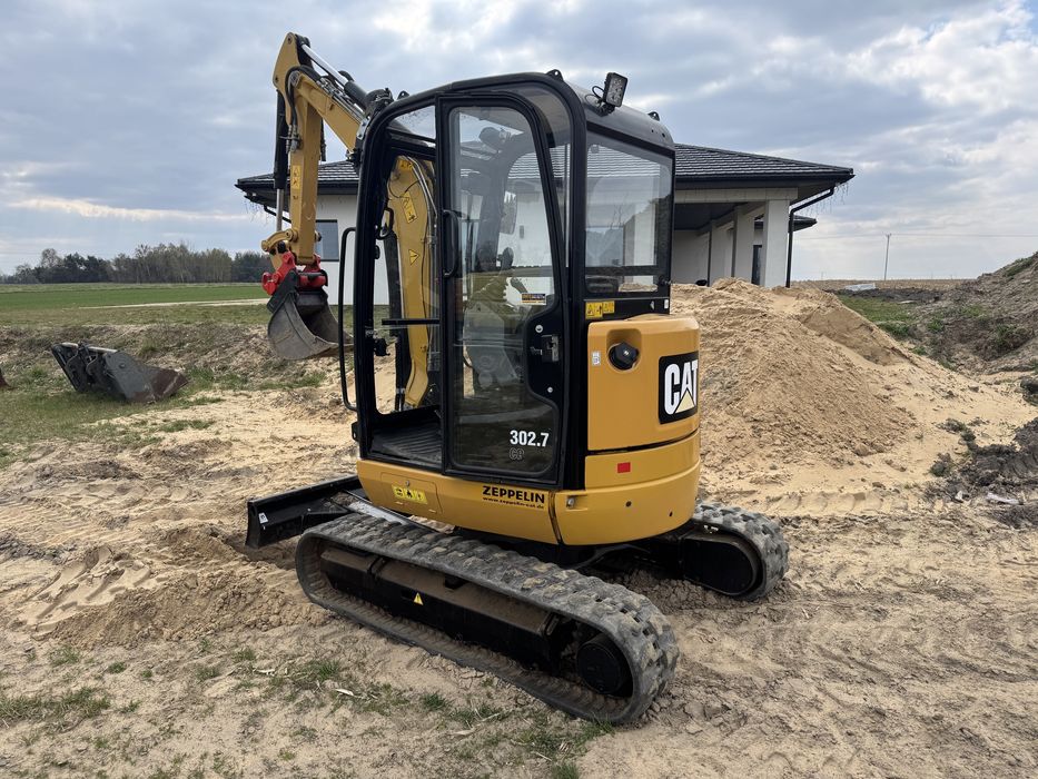 Cat 302.7 2020r 2 łyzki Faktura Vat Minikoparka Gąsienicowa