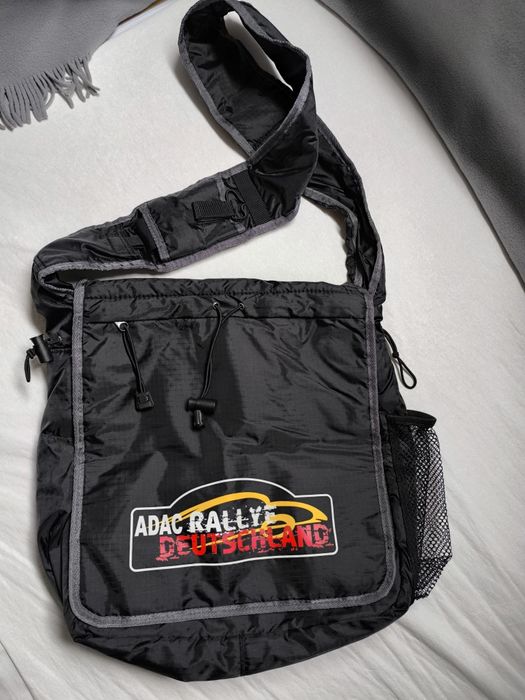 Czarna solidna torba na ramię ADAC rallye deutschland