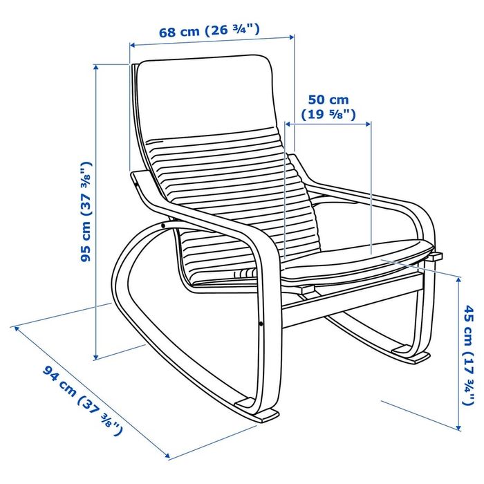 Cadeira baloiço + pousa pés ikea
