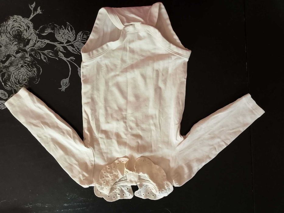 Białe body niemowlęce Unisex z kołnierzykiem - lupilu - Bawełna