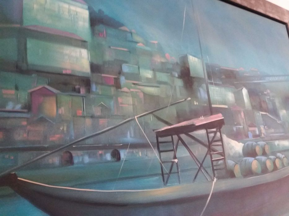 Pintura a óleo »Barco Rabelo», de Mário Portugal
