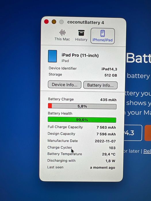 Apple iPad Pro 11 2022 Wi-Fi 512GB Space Gray MNXH3