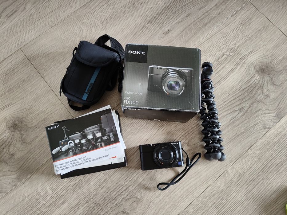 Zestaw SONY RX100 | Obiektyw ZEISS f/1.8 | Matryca 1" | Komplet + Stat