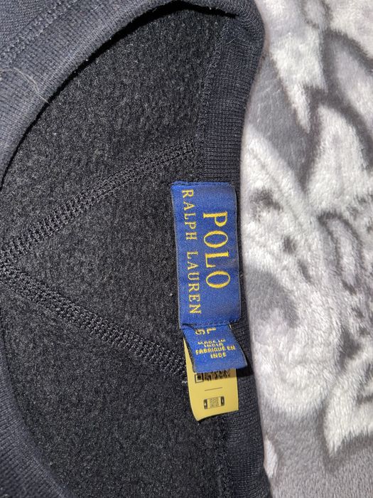 Свитшот Polo Ralph Lauren с логотипом, черный, размер M