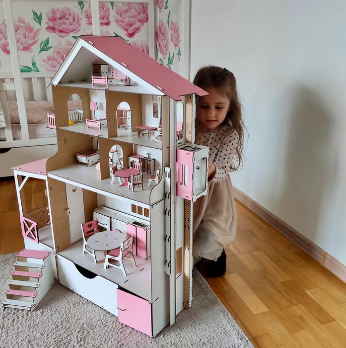 Дитячий будинок для ляльки Барбі—великий, деревʼяний будиночок НОВИЙ‼️