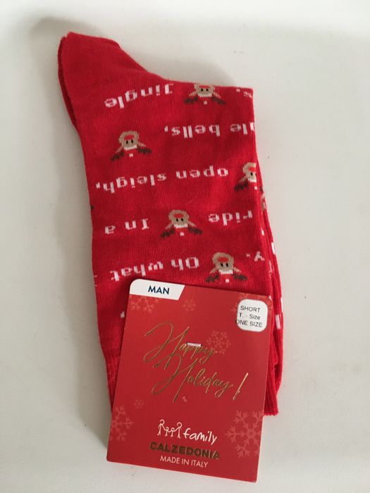 Skarpetki męskie czerwone Calzedonia Happy Holiday one size