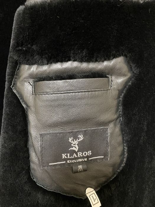 Чоловіча шкіряна куртка дубленка klaros