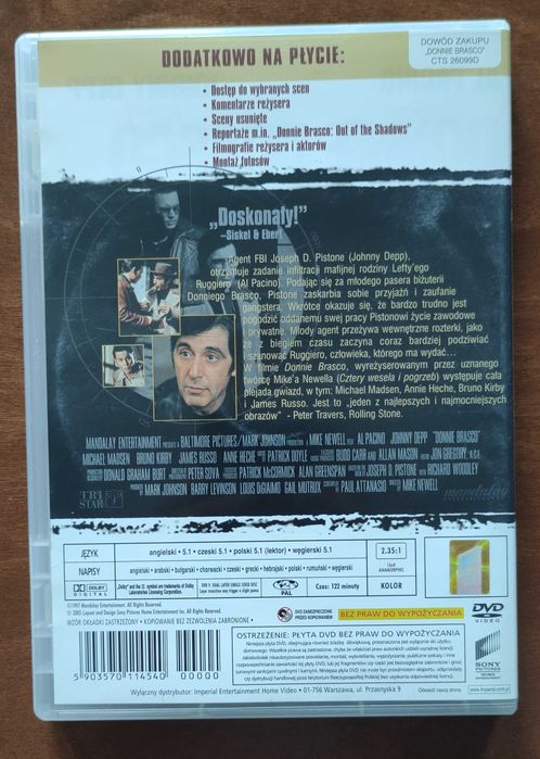Donnie Brasco DVD Edycja Specjalna