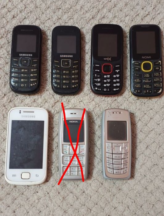 Телефони б/у вживанні, неробочі