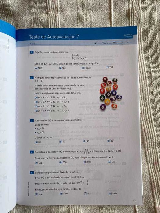 Novo Espaço Mat. A 11.º Ano - Caderno Prático/Caderno de Autoavaliação