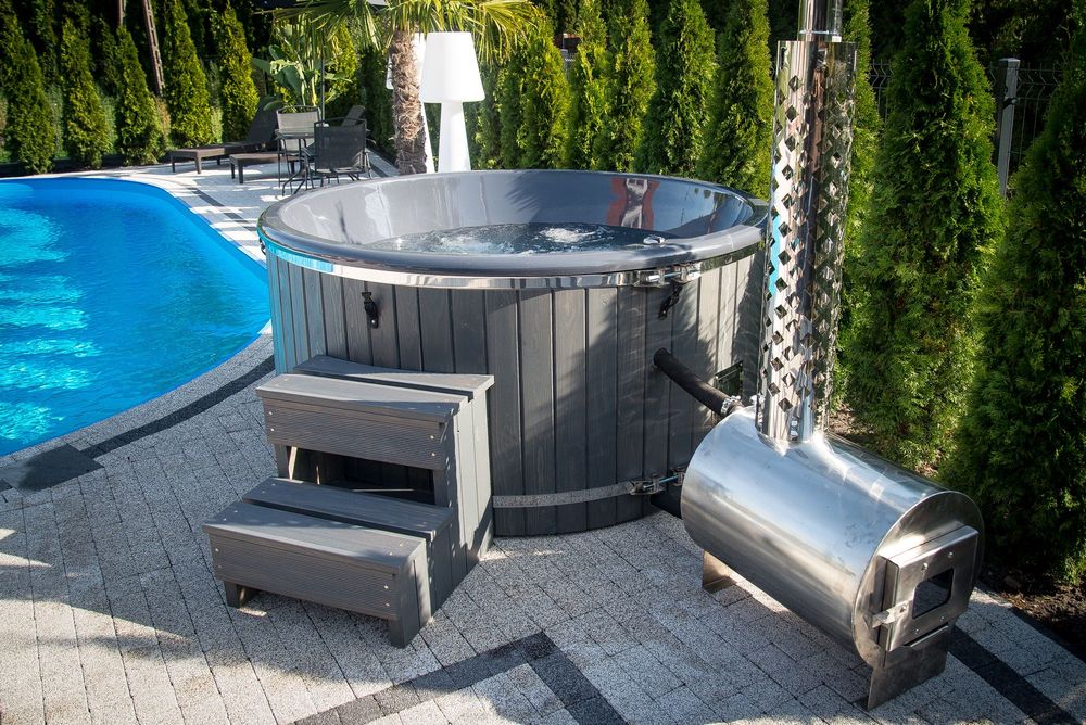 Balia ogrodowa Jacuzzi Hot Tuba Bania Gorąca Beczka dysze hydromasaż