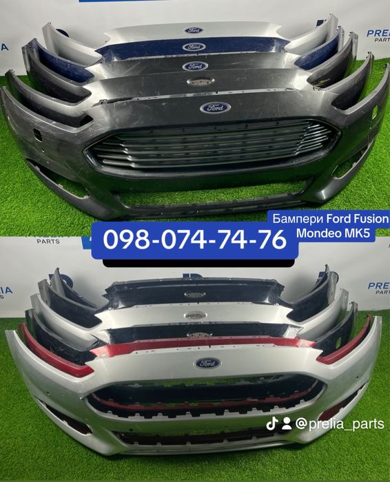 Передній Бампер Ford mondeo mk 5 Fusion Форд мондео мк 5 2012-2022р
