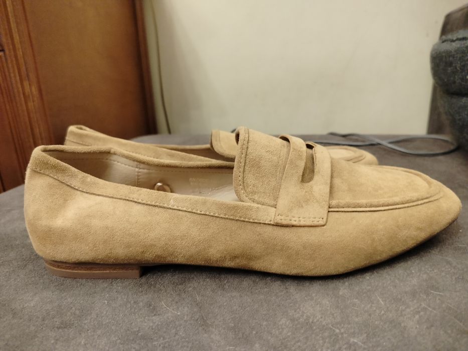Buty damskie zamszowe mokasyny rozm. 42