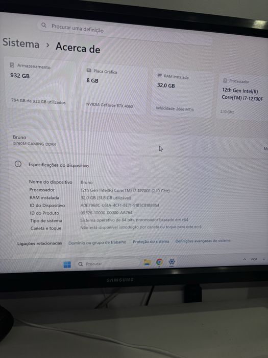 Pc Torre Gamer i7 32GB, 1T SSD, RTX 4060 NOVO