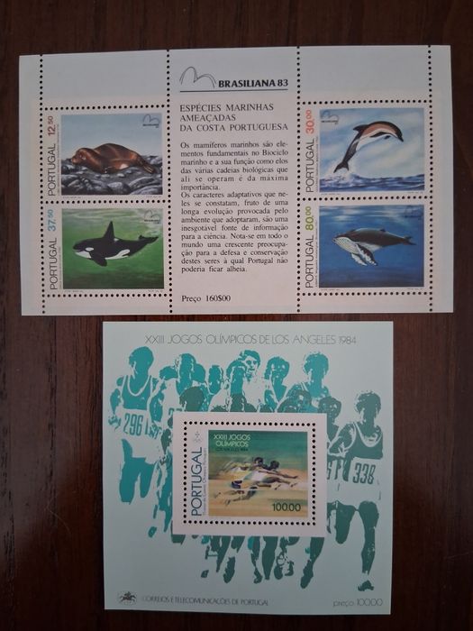 Colecções de selos novas e usados