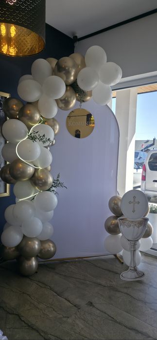 Ścianka balonowa do zdjęć na chrzciny, komunie, urodziny