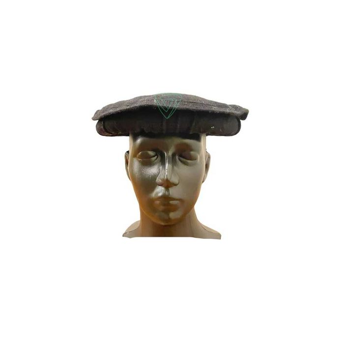 Boné de inverno Winter Cap Chapéu Pakol 100% feito à mão (Preto)