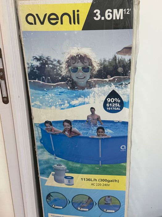 Piscina Avenli 3,60m x 76cm NOVA em caixa nunca aberta + Bomba
