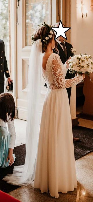 Suknia ślubna muślin