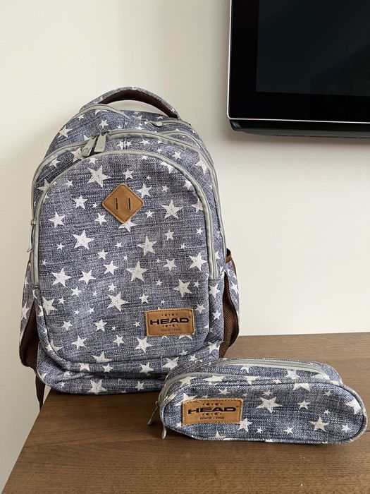 ** HEAD ** cudo 2 JEANS komplet : PLECAK + PIÓRNIK