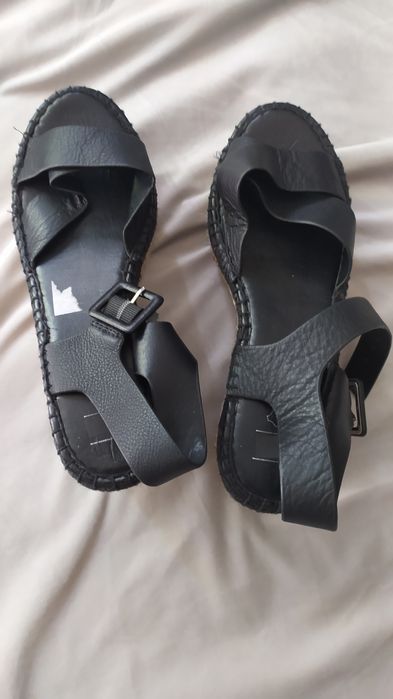 Nowe czarne, skórzane espadryle, sandały roz. 40