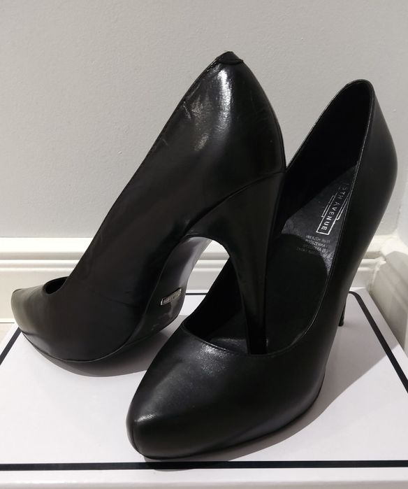 5th Avenue, Skórzane, wysokie szpilki na platformie