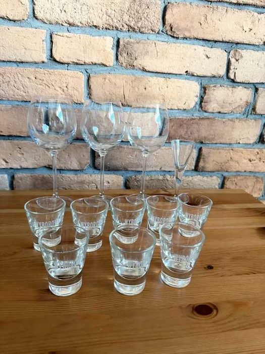 Kieliszek do wina wódki koniak zestaw 12 sztuk