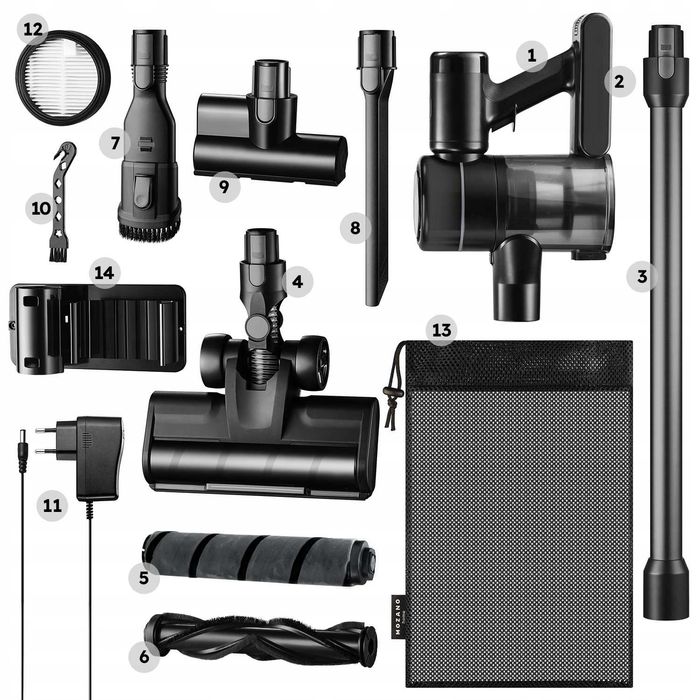 MOCNY 13w1 odkurzacz BEZPRZEWODOWY ręczny elektroszczotka bezworkowy
