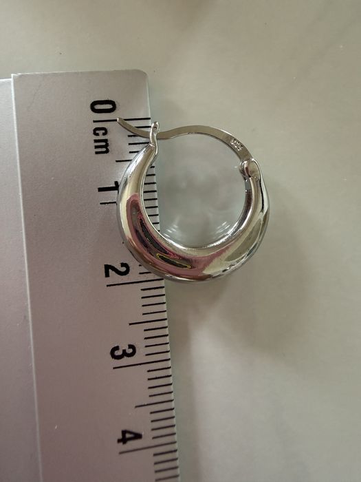 Kolczyki Srebro 925 srebrne Chunky Hoops minimalistyczne YES