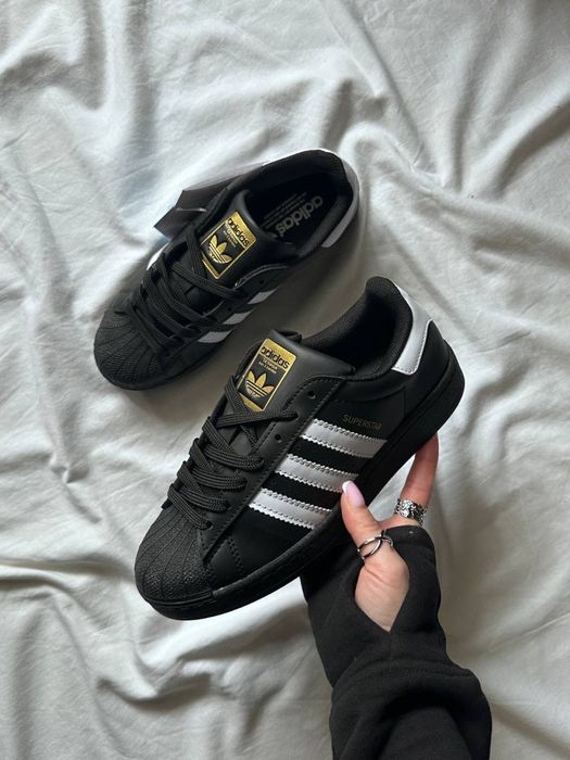 Adidas Superstar Black White кросівки адідас суперстар чорні