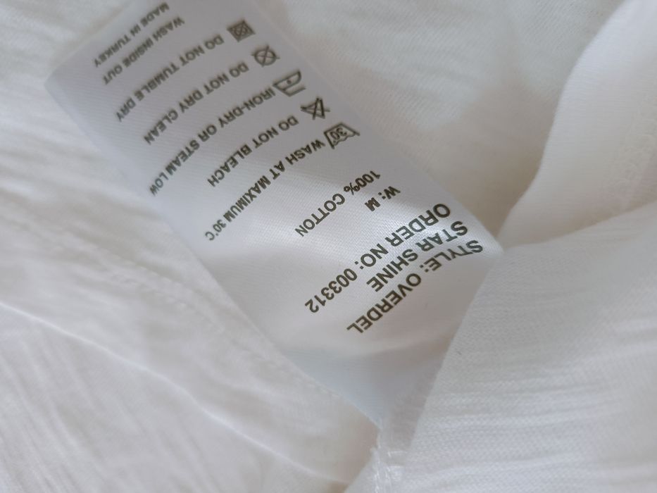 Bluzka kremowa bawełna złoty napis roz M firma Floyd