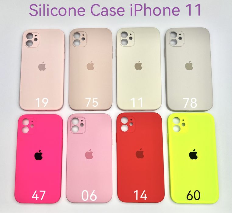Чехол на iPhone 11 Silicone case full cover квадратні бортики