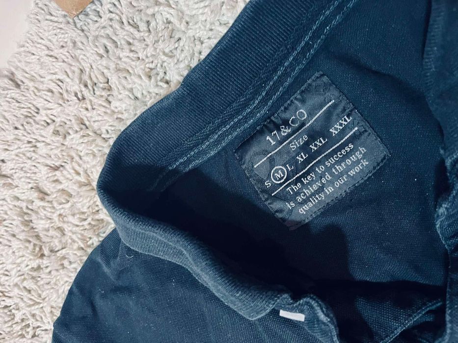 17&co M męski t-shirt czarny polo bluzka letnia