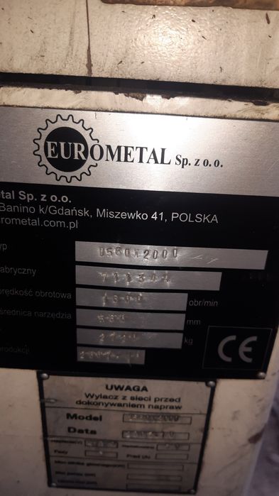Tokarka eurometal d560 x 2000
