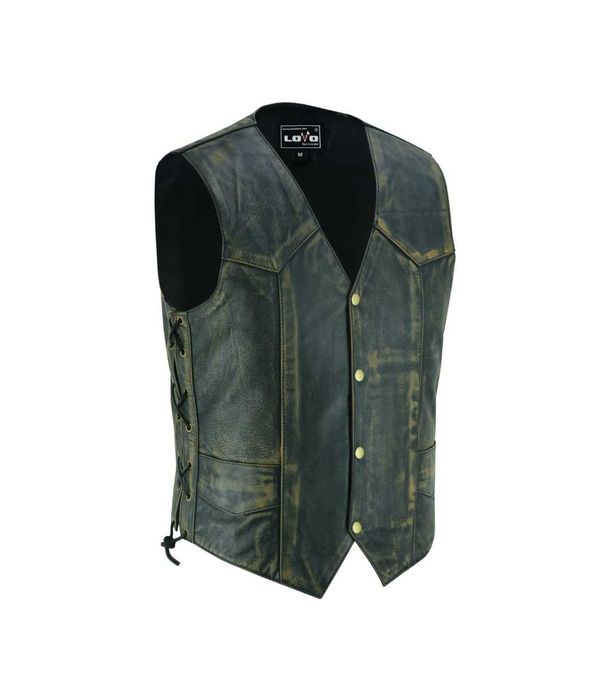 Colete de Couro Motard Unissex