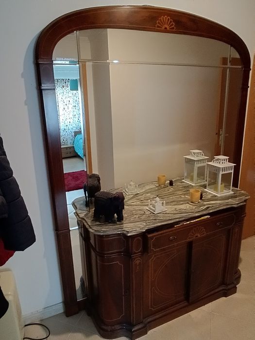 Móvel hall entrada com espelho grande